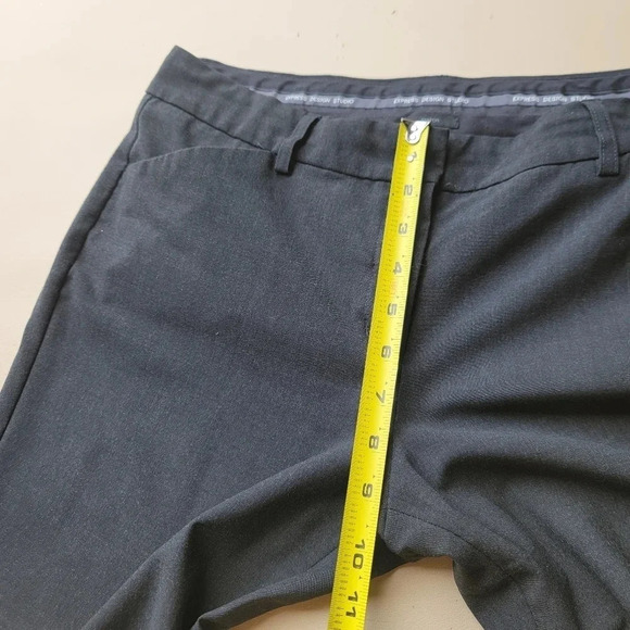 Express Shorts WOMEN'S Gray Bermuda Mid Rise Zip Fly Design Studio Editor 10 L - Picture 9 of 11